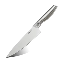 Ensemble de couteaux de cuisine Premium Scole en acier inoxydable, ustensiles de cuisine écologiques, couteaux de chef et utilitaires ambidextres, finition hautement polie pour