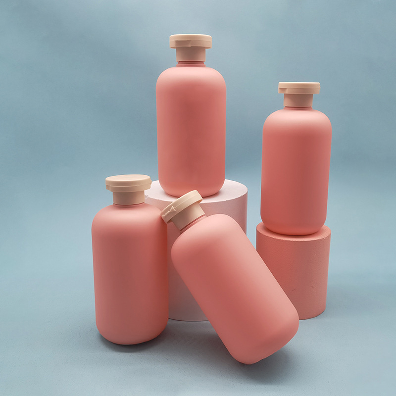 Оптовая продажа, высокое качество, 200/250/300/400/500 мл, ПЭТ пластиковые детские косметические флаконы для шампуня с откидной крышкой