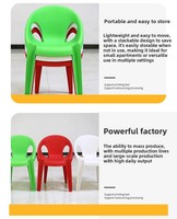 Chaise de salle à manger modulaire en plastique pour commande en gros, idéale pour l'aménagement personnalisé dans les stands de restauration en bord de mer et les événements en plein air