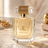 Flacon de parfum en verre vide de luxe de 100 ml avec bouchon, flacons de spray de Cologne rectangulaires personnalisés avec boîte et sac