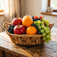 Voorbeeldprijs Groothandel Handgemaakte Wilgenhouten Ambachten 3 Maten In elkaar te schuiven Wicker Mandjes Dik Gevlochten Touwhandvatten Ecologisch voor Fruit