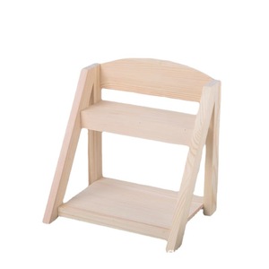 Wooden Display Rack Natural Color 23.7x18.2x27.4cm Multifunction <b>Desk</b> Organizer Storage <b>Shelf</b> For Plants Cosmetics - Product Image 3