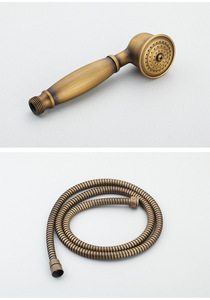 Ensemble de <span class=keywords><strong>douche</strong></span> mural <span class=keywords><strong>en</strong></span> laiton brossé à double poignée, avec pommeau pluie/jet massant et valve <span class=keywords><strong>en</strong></span> céramique, pour appartement et villa - Product Image 5