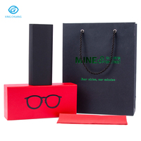 Boîte d'emballage de lunettes en carton noir de luxe, personnalisée avec logo imprimé, très demandée