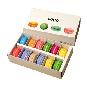 Tiroir Rectangle pliable de luxe pour ranger 12 Macarons, boîte-cadeau pour le fournisseur <span class=keywords><strong>Laduree</strong></span>, avec séparation de papier - Product Image 3