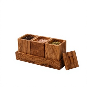 Classic Wooden <b>Storage</b> <b>Jar</b> <b>for</b> <b>Kitchen</b> Counter Organization Dry Food <b>Storage</b> Container Lid 250mL Capacity Eco-Friendly - Product Image 3