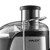HALEY Elektrische Hoge Snelheid Centrifugaal Sapcentrifuge Draaiknop Snelheidsregeling Grijs Compact 500ml Enkelvoudige Beker Brede Invoer Fruitpers