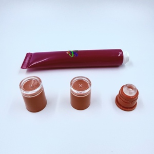 Tùy chỉnh rỗng d19mm PE mềm bóp ống mỹ phẩm container cho kem mắt son bóng với zero-độ Silicone <span class=keywords><strong>Applicator</strong></span> - Product Image 3