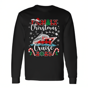 T-shirt à manches longues pour la croisière de Noël en famille 2025, tenue de famille assortie pour les fêtes - Product Image 2