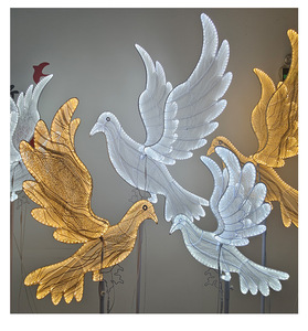 Decoración de la boda <span class=keywords><strong>Paloma</strong></span> de La Paz Luz LED Altura ajustable Varias actividades Adornos decorativos - Product Image 4
