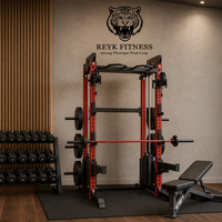 Portique de fitness mural multifonctionnel en acier inoxydable, design oiseau volant, avec miroir intérieur, conception simple face, petit modèle pour salle de sport