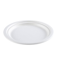 Vente en gros sans PFAS biodégradable compostable Bagasse Papier en fibre de canne à sucre Assiette jetable pour fête