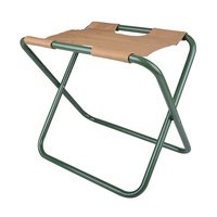 Esschert Design Chaise pliante multifonctionnelle pour l'extérieur Set d'outils de jardin Chaise, Banc pliant de jardin avec sac à outils
