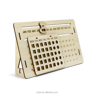 All'ingrosso taglio laser 3d puzzle legno calendario perpetuo calendario da tavolo calendari <span class=keywords><strong>casa</strong></span> <span class=keywords><strong>regalo</strong></span> e ornamenti per ufficio - Product Image 6