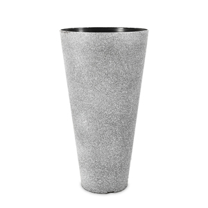 Jardinières rondes hautes en plastique décoratives modernes pour l'extérieur - Product Image 1