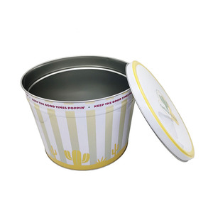 Seau à pop-corn de 2 gallons avec couvercle Seau à pop-corn en métal à impression personnalisée Boîte à pop-corn OED ODM - Product Image 6