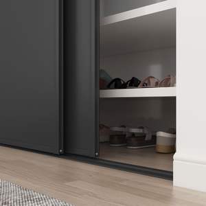 Mộc Mạc Hiện Đại Trang Trại 48Inch Trượt Thép Thủy Tinh 2 Tấm Tủ Quần Áo Tủ Quần Áo Cửa Ra Vào Với Trượt Phần Cứng Kit Cho Phòng Ngủ - Product Image 4