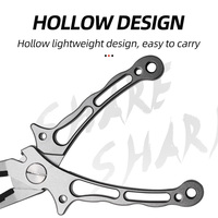 Pince de pêche en aluminium pour eau salée Multitool Pince à anneau fendu Pince de pêche pour enlever les hameçons et les tresses Pince de pêche avec gaine