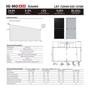 แผงโซลาร์เซลล์ X10 Hi-Mo 640W-660W N-Type monofacial แบบครึ่งเซลล์24.8% กรอบอลูมิเนียมสำหรับเชิงพาณิชย์ - Product Image 6
