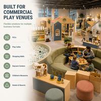 Équipement de jeu intérieur commercial en plastique souple, personnalisable, sûr et testé par une tierce partie pour les projets de centres commerciaux