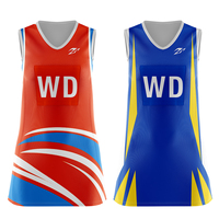 Individuell Bedruckte Sublimations-Netballkleider in Gelb Großhandel Schnelltrocknender Stoff Blanko Damen-Netballuniform-Kleider
