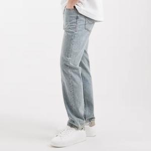 Nouveau design 2026 – Jean baggy bleu délavé pour homme, coupe décontractée, taille basse, jambe droite - Product Image 3