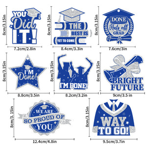 <b>Graduation</b> Ornaments Paper <b>Decorations</b> Set For <b>Graduation</b> <b>Party</b> Eco Friendly Digital Printing 3 Color Design - Product Image 5