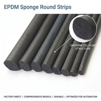 Bande d'étanchéité EPDM, bande en caoutchouc ronde noire, imperméable, anti-collision, haute élasticité, bande de protection ronde en éponge pour verre trempé