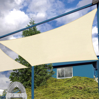 Voile d'ombrage en tissu pour patio, jardin, cour, plage, protection UV, 3x5m
