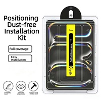 Protection d'écran en verre trempé anti-rayures 9H avec pose automatique et dépoussiérage intégré pour iPad Pro 11 pouces 13 pouces M4 M5
