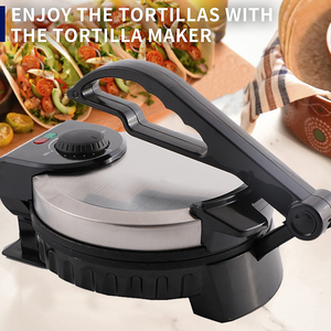 Máquina para Hacer Crepas y Roti Eléctrica Automática Antiadherente de Acero Inoxidable con Control de Temperatura, Portátil para Uso en el Hogar y Hoteles - Product Image 3