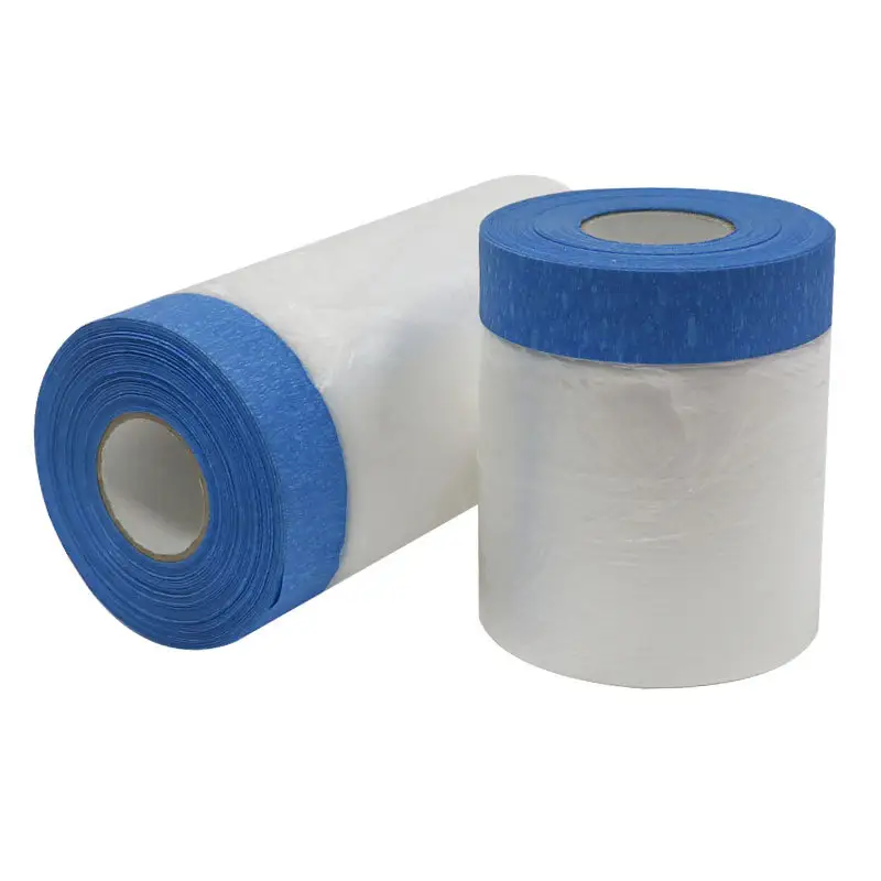 blue tape uv resistant masking film for indoor and outdoor decoration protective using