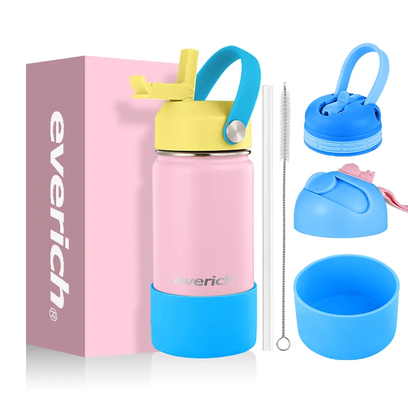 580ml Custom Printed Children Girls Vacuum Flask Double Wall Stainless Steel Kids Water Bottle For School