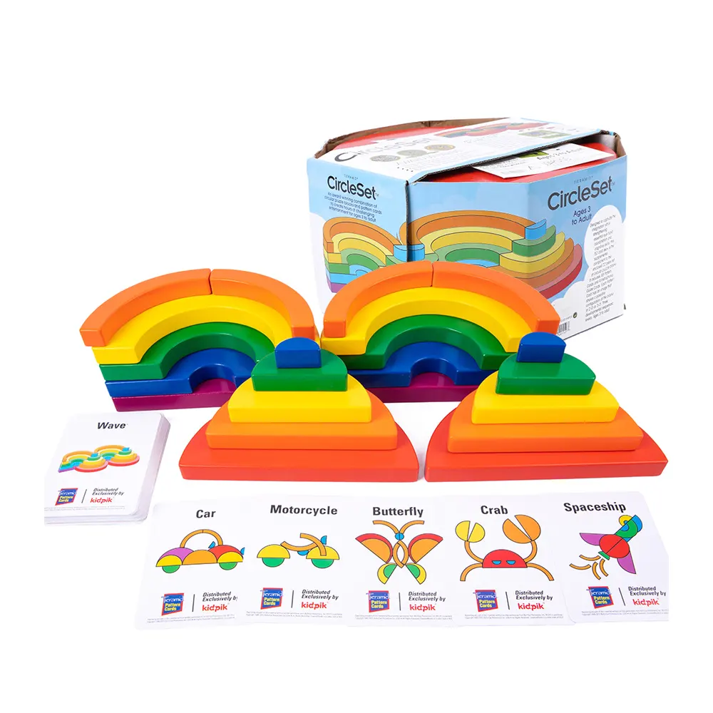 200 Muster Kostenlose doppelseitige Karton anweisungen Kidpik Multi color Circular Symmetry Holzbaustein-Sets Spielzeug