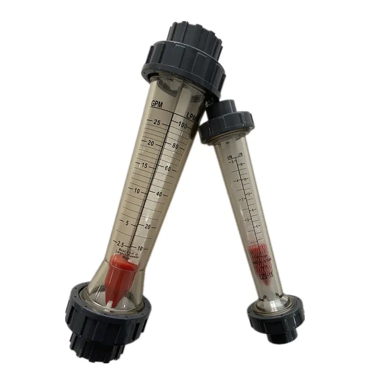 Long Working Life Durable Plastic Tube Type Rotameter Pipe Flow Meter For Liquid