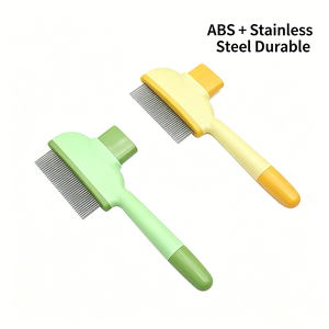 Cat Grooming <b>Brush</b> Stainless Steel Deshedding Comb for Hair Cleaning Hair Removal Dog Cat Slicker <b>Brushes</b> - Product Image 2