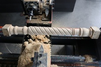 Tour à bois CNC multifonctionnelle 1516 1220 avec moteur pas à pas, lit en fonte lourd pour le traitement des rampes d'escalier et des pieds de canapé