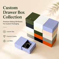 Boîte à tiroirs de luxe, emballage personnalisé, taille, couleur, logo, boîte cadeau en papier rigide pour bijoux, cosmétiques, emballage de produits de boutique
