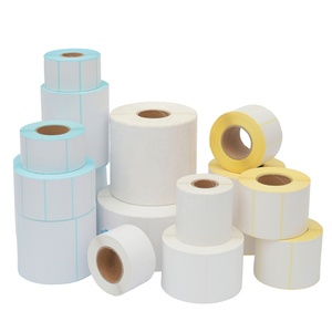 Trực tiếp nhiệt 50x25 mét dính không thấm nước mã vạch nhãn dán nhãn với màu sắc tùy chỉnh 2x1 đục lỗ cho bao bì - Product Image 2