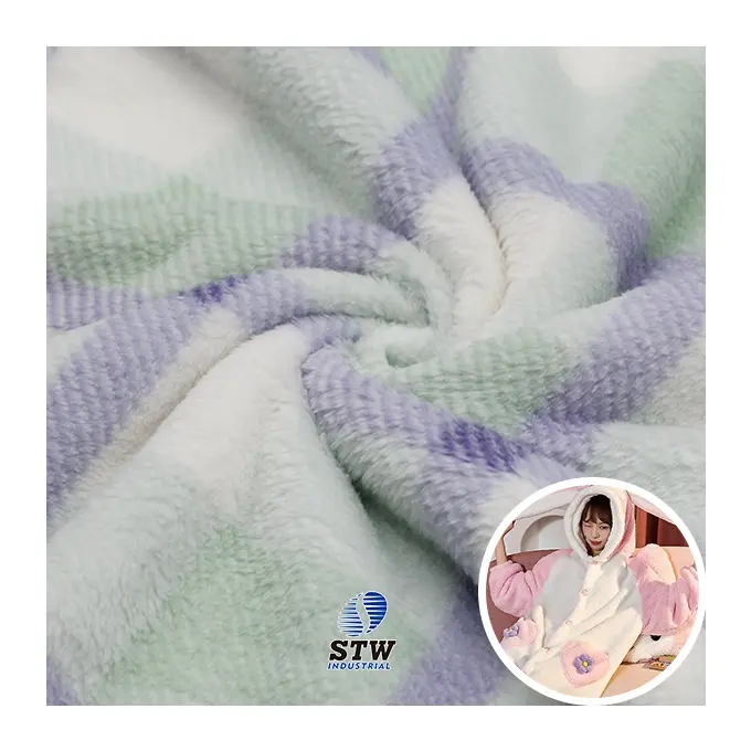 Fornecimento de fábrica na China tecido de flanela 100% poliéster de lã de flanela escovado de um/ambos os lados