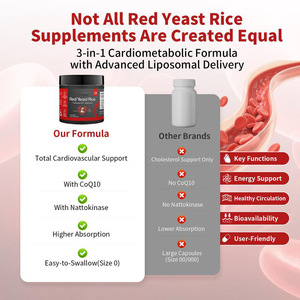 Suplemento Cardiovascular 3 en 1 <span class=keywords><strong>de</strong></span> <span class=keywords><strong>Arroz</strong></span> <span class=keywords><strong>de</strong></span> <span class=keywords><strong>Levadura</strong></span> Roja <span class=keywords><strong>con</strong></span> CoQ10 y Nattokinasa para la Salud del Corazón y el Colesterol, 120 Cápsulas - Product Image 3