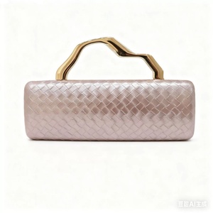 Factory Direct Bulk OEM Woven PU Leather Laser Logo Custom Handle Commercial Wholesale Women's Evening <b>Bags</b> - Product Image 3