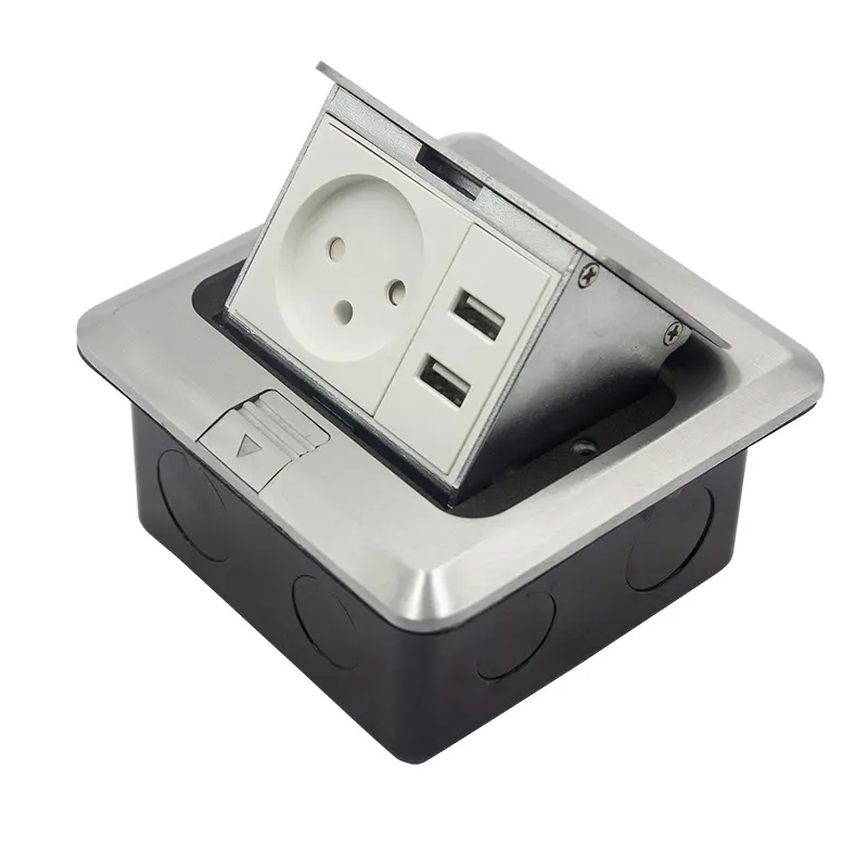 Israel style soft pop up floor socket outlet box with USB HGD-2F