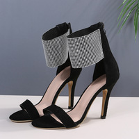 Chaussures à talons hauts pointus ELITES Design Fashion, boucle ornée de diamants brillants, sandales de qualité pour femmes, chaussures de soirée