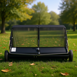 Recogedor de Hojas y Césped de Alta Resistencia de 52 Pulgadas, 26 Pies Cúbicos, Altura Ajustable, Operación Manual, Color Negro - Product Image 2