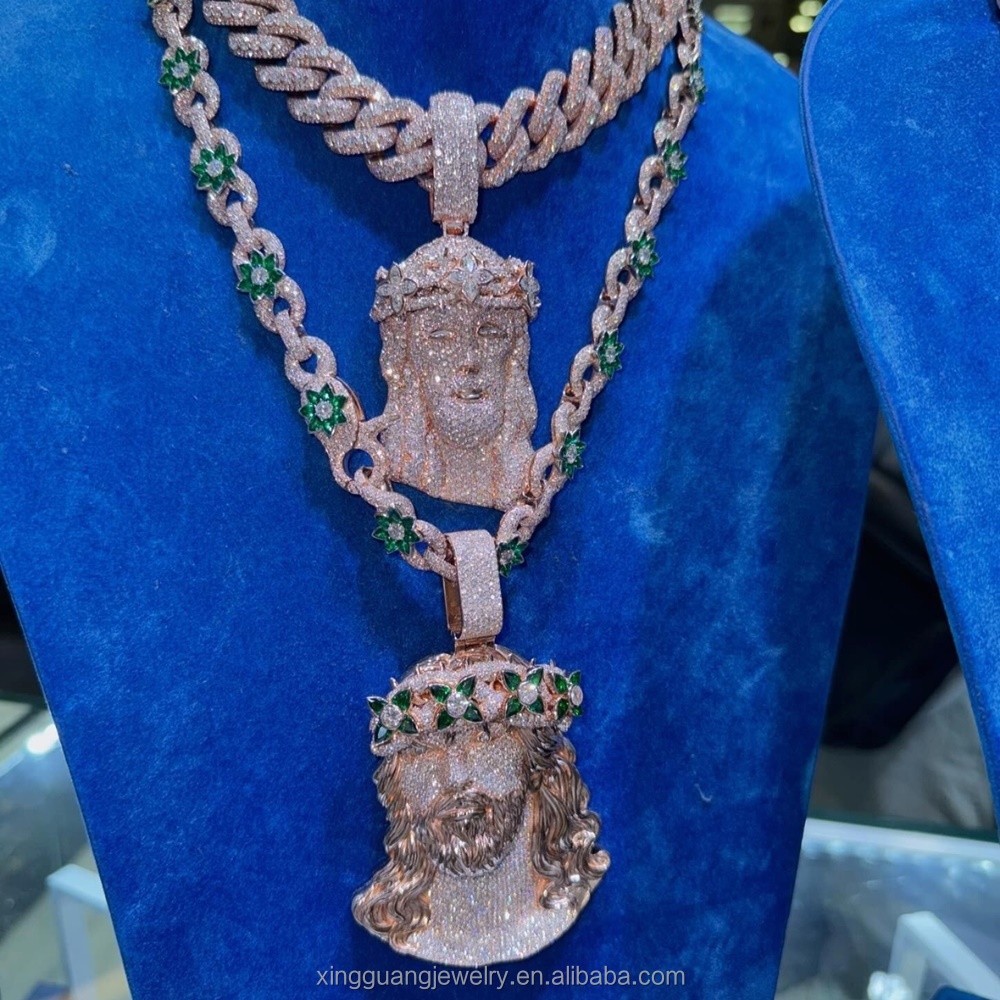 pendant moissanite rose gold