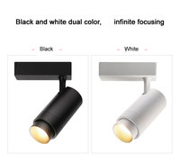 Projecteur LED Moderne 30W sur Rail, Faisceau Concentré COB Unique en Aluminium, Blanc Chaud 2700K pour Magasins et Hôtels, Durée de Vie 50 000 Heures