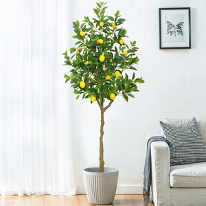 Árbol de Limón <span class=keywords><strong>Artificial</strong></span> de Plástico Estilo Nórdico en Maceta, Ecológico, Duradero, de Alta Simulación, Multipiezas, para Navidad y Bodas - Product Image 2