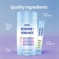 Bâtonnets de suppléments OEM à la berbérine et à la yerba mate - Avec du magnésium et 5-HTP pour la gestion du poids, l'énergie et la santé intestinale, 30 bâtonnets