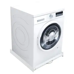 Metal Washer Dryer Laundry Stacking Kit For Washing Machine With Pull Out Shelf White
